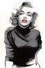 Fekete Fehér Marilyn Monroe - akciós számozott kifestő készlet