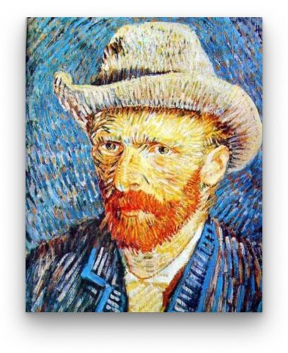 Van Gogh (Kalapos Férfi) - akciós számozott kifestő készlet