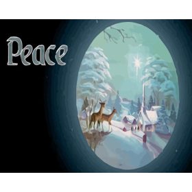 Béke - számozott kifestő