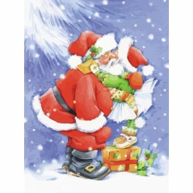 Karácsonyi ölelés - számozott kifestő