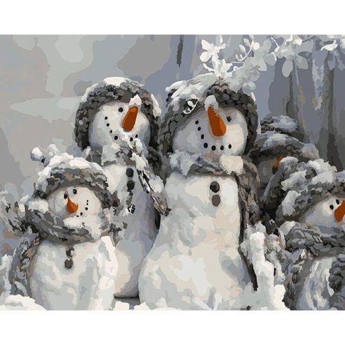 Hóemberek - számozott kifestő