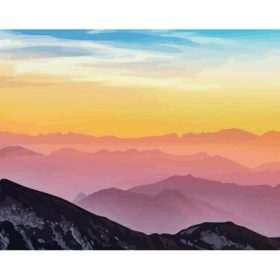 A hegy tetején - számozott kifestő