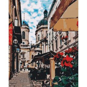 Utcakép - számozott kifestő