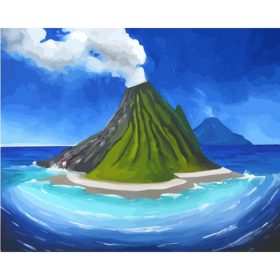 Mesebéli vulkán - számozott kifestő