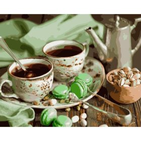 Hajnali kávé - számozott kifestő