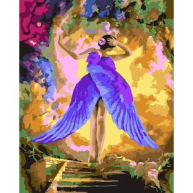 Lila angyalszárny - számozott kifestő