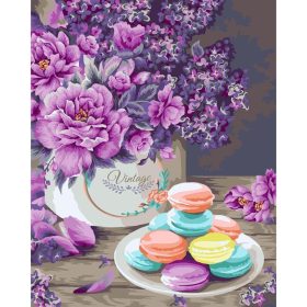 Vintage macaron - számozott kifestő