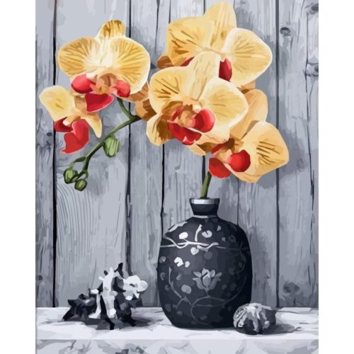 Egy szál orchidea - számozott kifestő