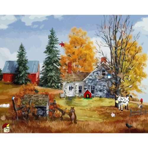 Mesebeli farm - számozott kifestő