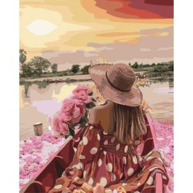 Egyedül a naplementében - számozott kifestő