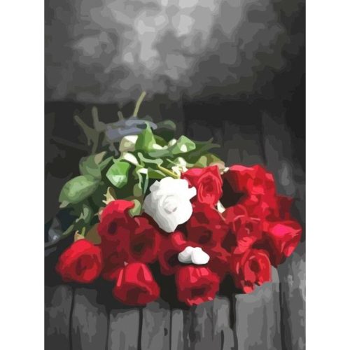 Rózsacsokor - számozott kifestő