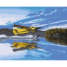 Sárga airplane - számozott kifestő
