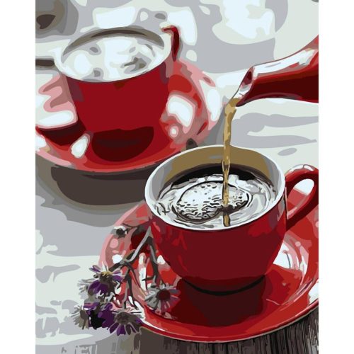 Tea délután - számozott kifestő