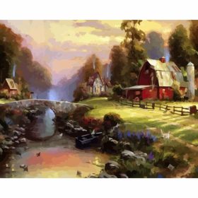 Erdei falu - számozott kifestő