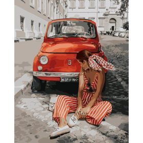 Első autó - számozott kifestő