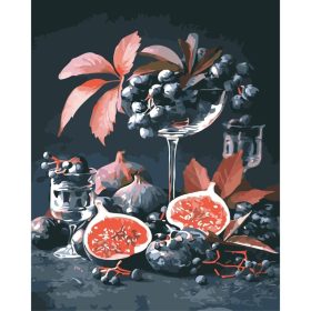 Füge és szőlő - számozott kifestő