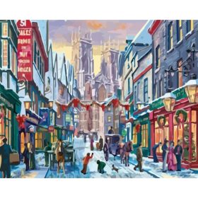 Karácsonyi forgatag - számozott kifestő