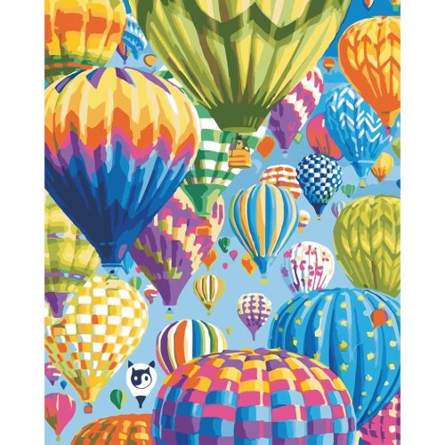 Csodaszép hőlégballonok - számozott kifestő