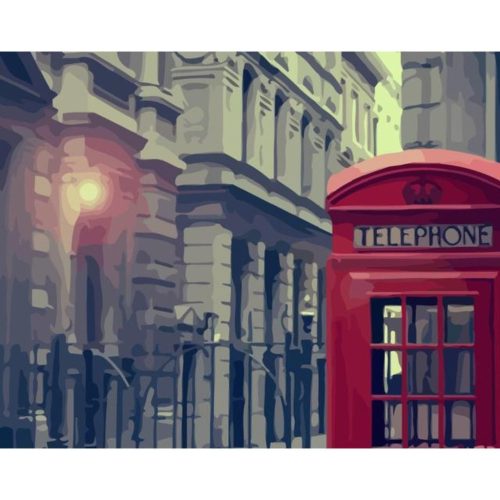 Telefonfülke - számozott kifestő