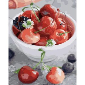 Gyümölcsök a tálban - számozott kifestő