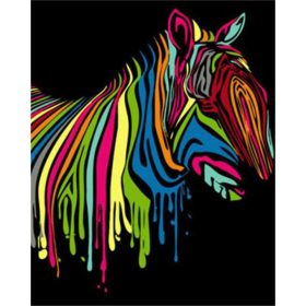 Színes zebra - számozott kifestő