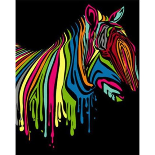 Színes zebra - számozott kifestő