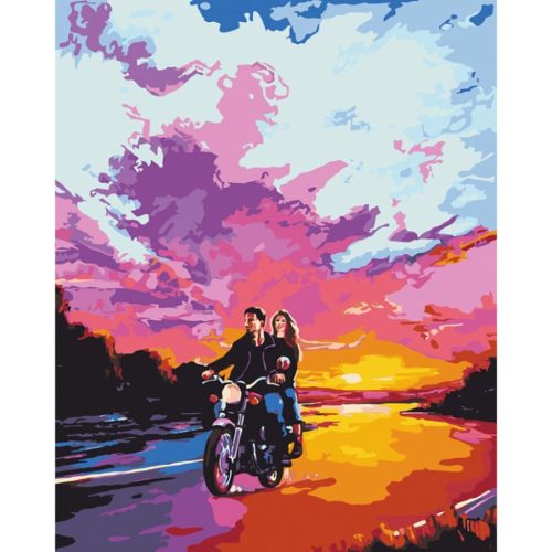 Motorozás - számozott kifestő