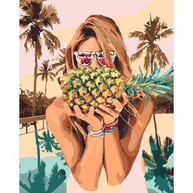 Finom ananász - számozott kifestő