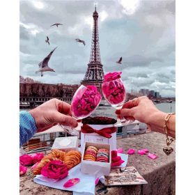 Koccintás Párizsban - számozott kifestő