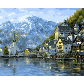 Esti táj - számozott kifestő