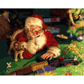 Ámuló télapó - számozott kifestő