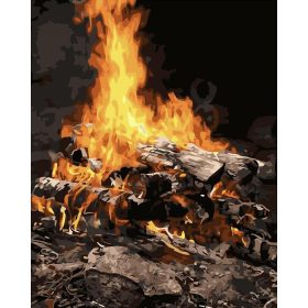 Lángoló tűz - számozott kifestő