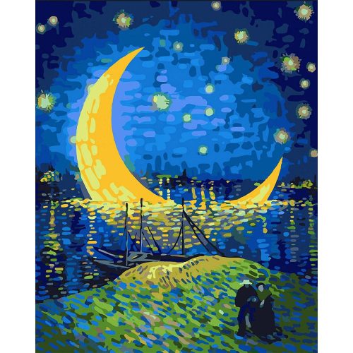 Éjszakai Van Gogh - számozott kifestő