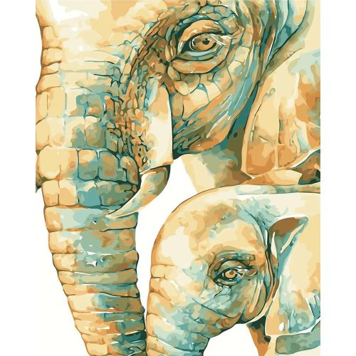 Anya elefánt - számozott kifestő