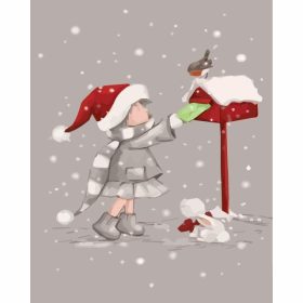 Mikulásnak levél - számozott kifestő