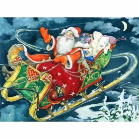 Repülő szánon - számozott kifestő