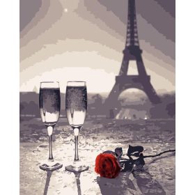 Romantikus pezsgőzés - számozott kifestő