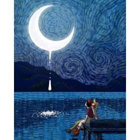 Van Gogh estje - számozott kifestő
