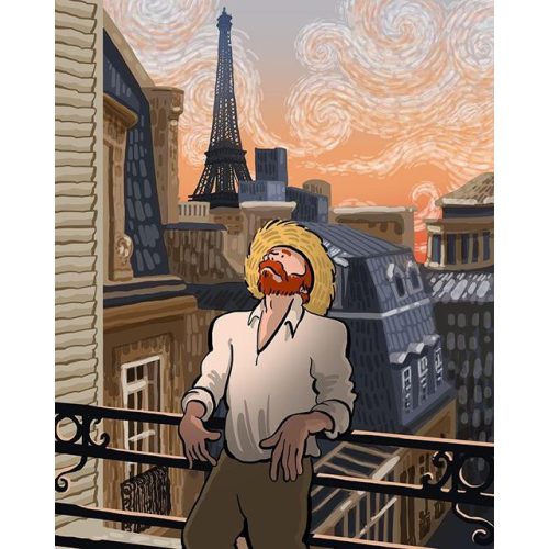 Van Gogh Párizsban - számozott kifestő