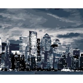 Szürke város - számozott kifestő