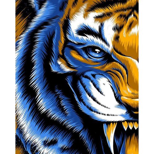 Tigris szem - számozott kifestő