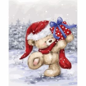 Téli ajándék - számozott kifestő