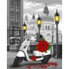 Virágos Vespa - számozott kifestő