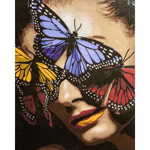 Pillangó arc - számozott kifestő