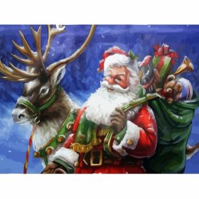 Télapó Rudolffal - számozott kifestő